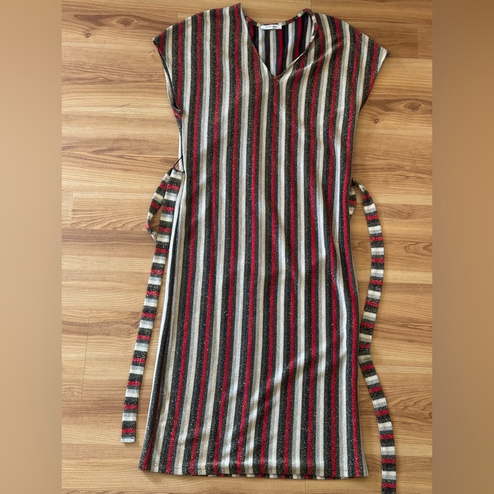 Red and Gold Zara Dress